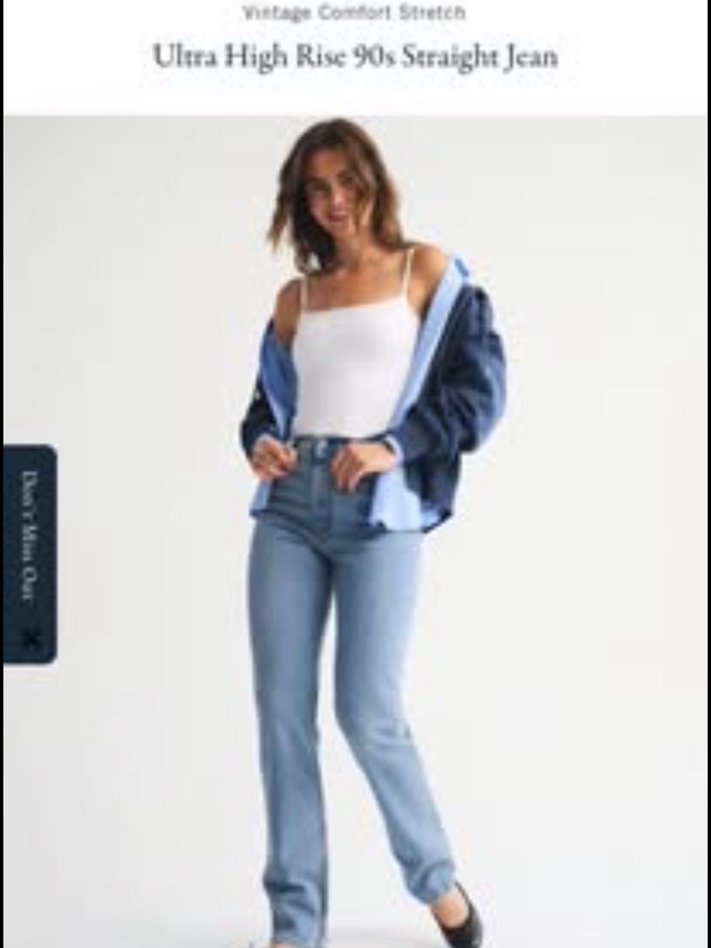 Abercrombie & Fitch Light Blue High Rise Straight Jeans